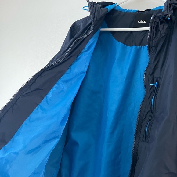 Navy Blue ASOS jacket windbreaker - Picture 4 of 9